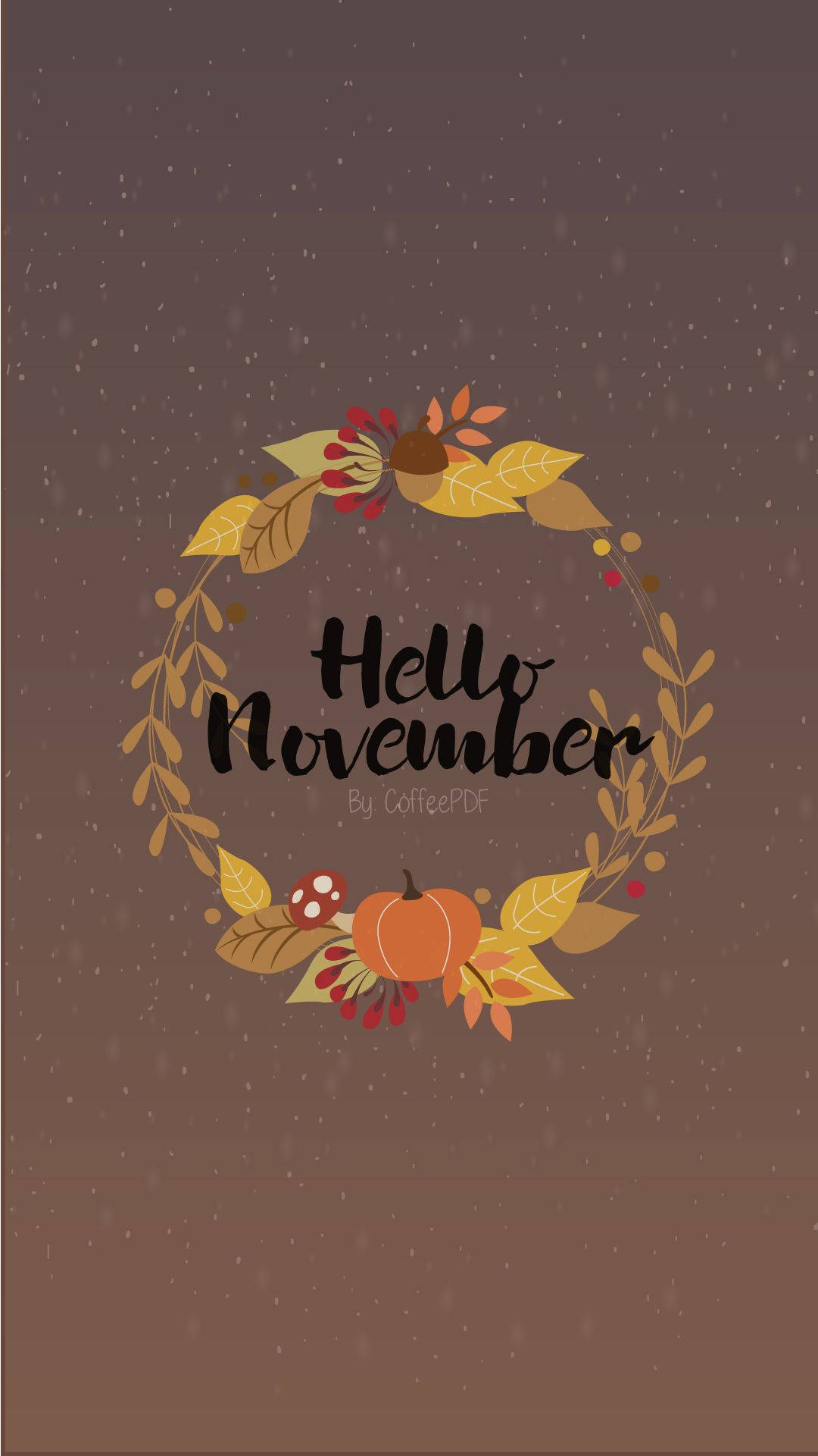 November, iPhone, autumn wreath, Full HD Phone Wallpaper