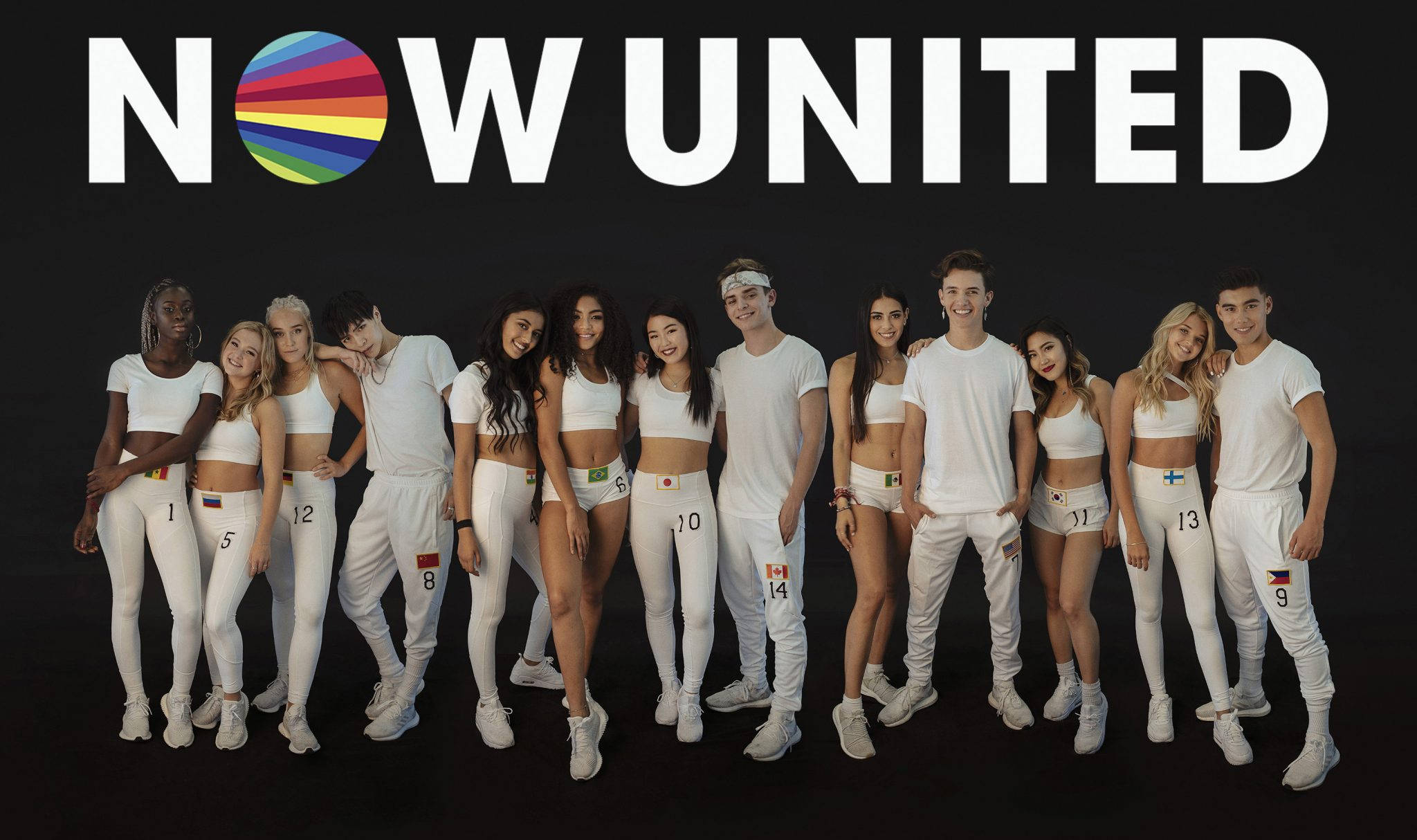 Now United, white athletic wear, black background, Full HD Desktop Wallpaper