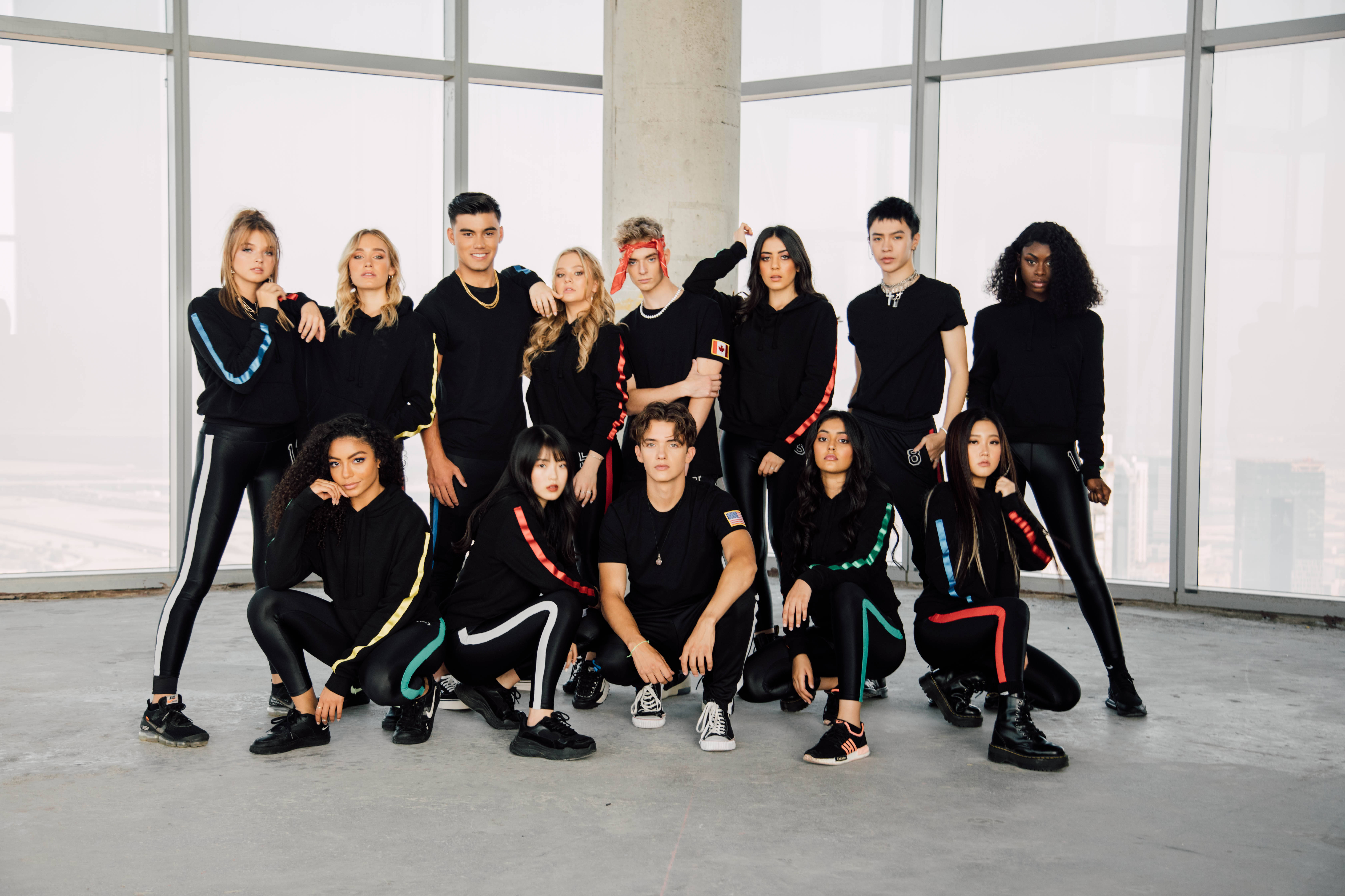 Now United, black athletic wear, colorful stripes, 5K Desktop Wallpaper