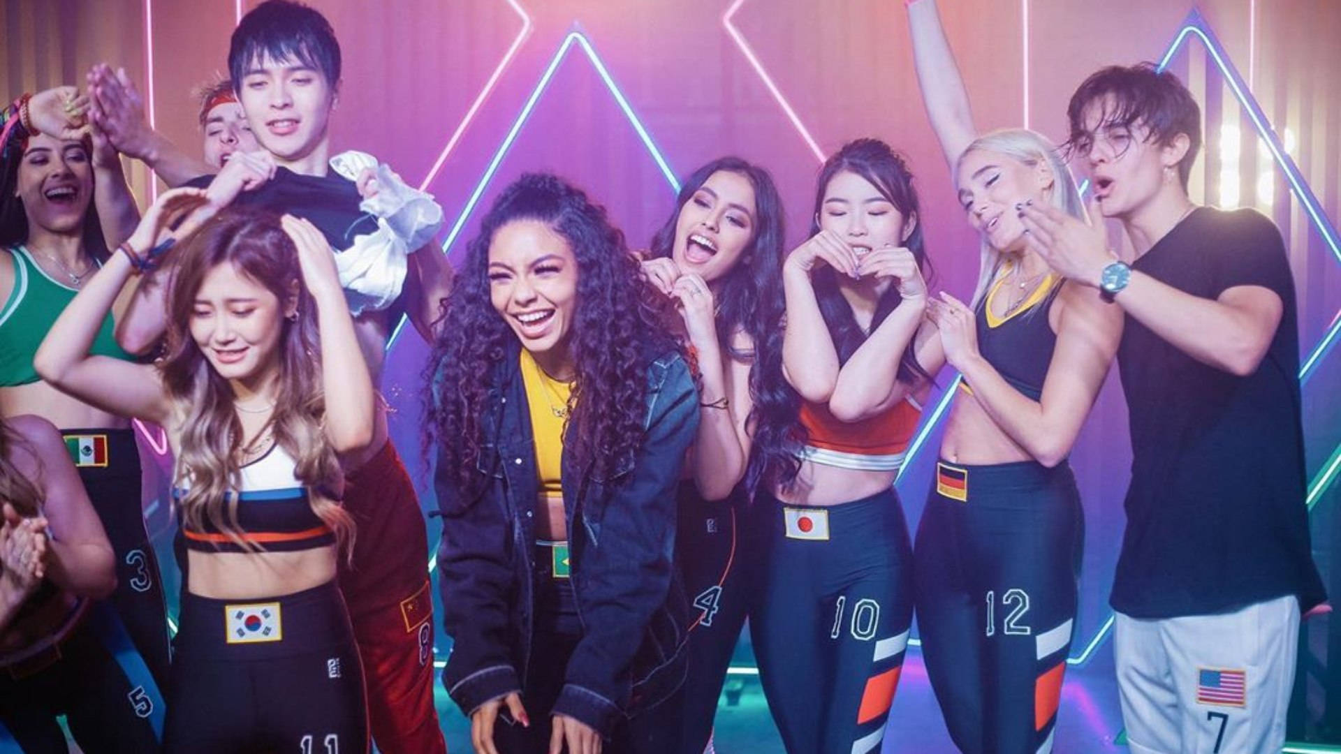 Now United, sportswear, neon-lit backdrop, Full HD Desktop Wallpaper