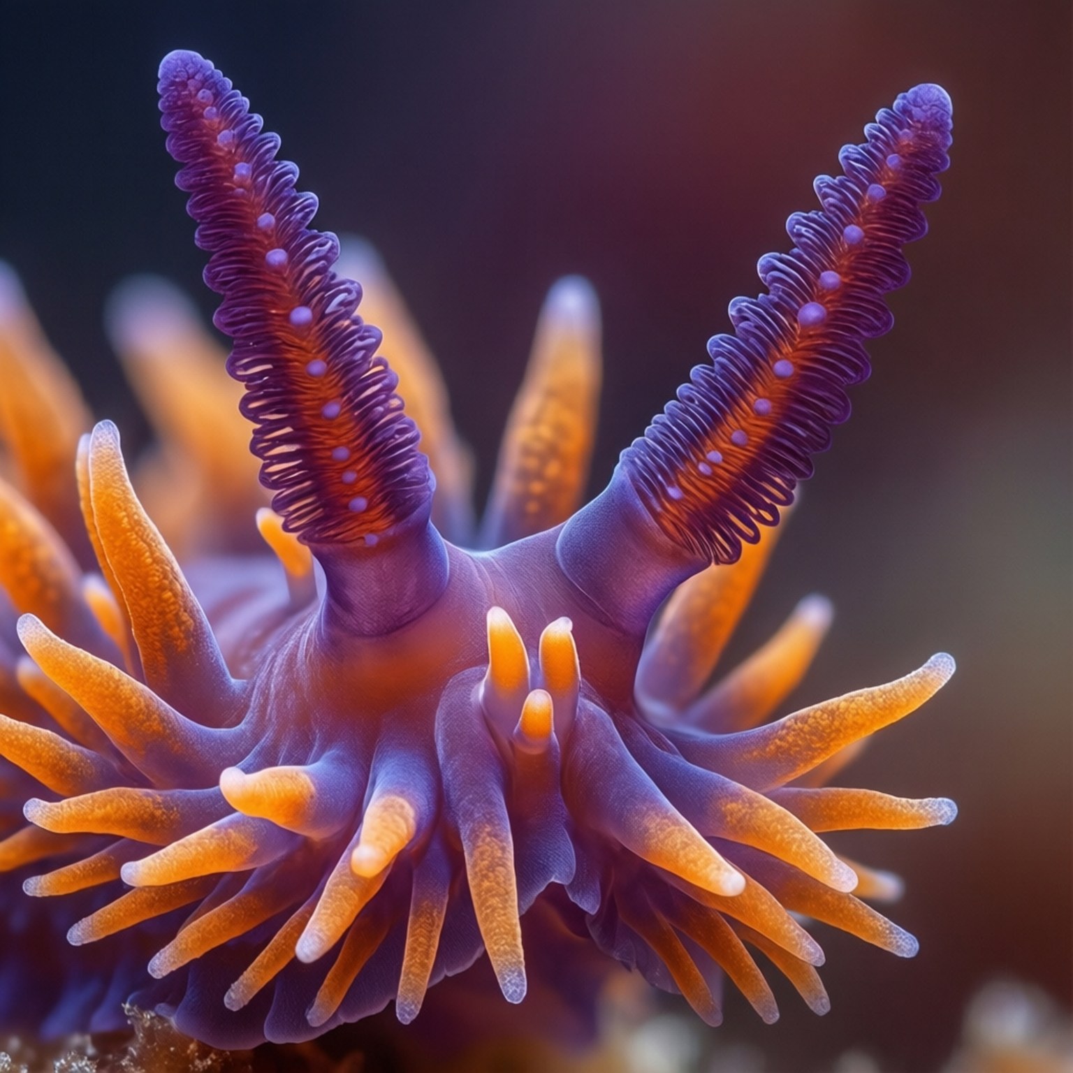 rhinophore, nudibranch, purple, HD Desktop Wallpaper