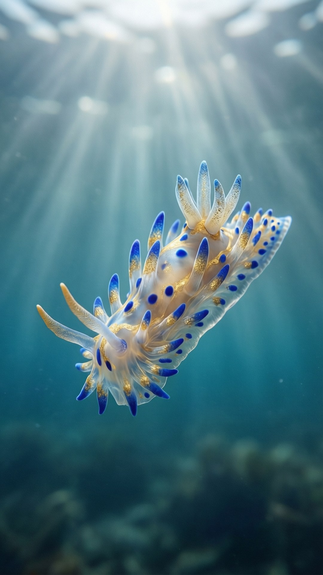 Translucent Elegance, ethereal nudibranch, translucent body, Full HD Phone Wallpaper