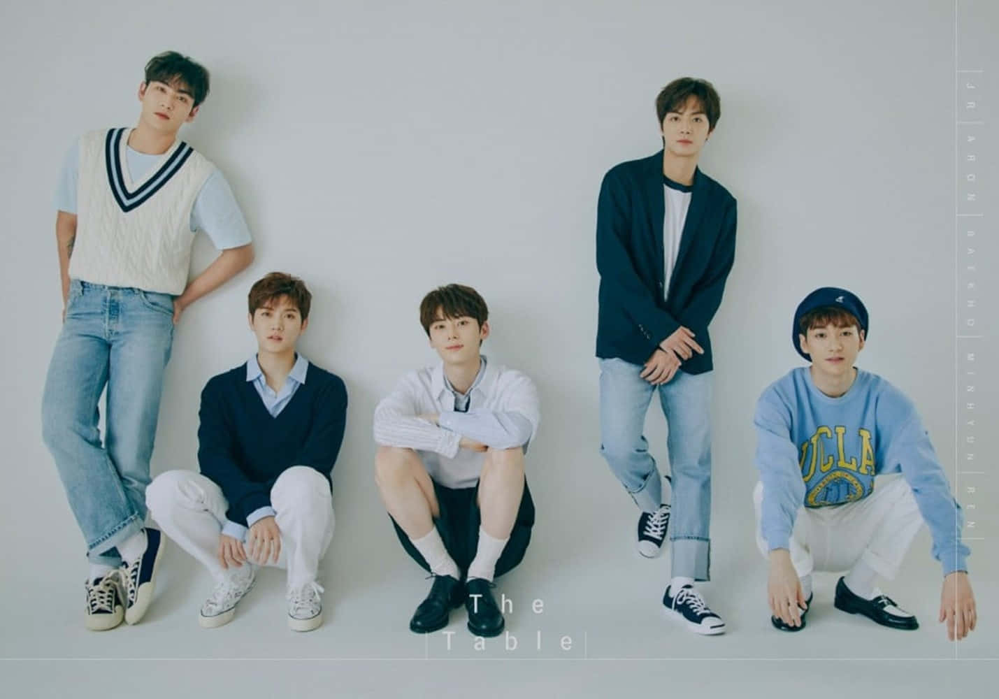 Nuest, Kpop Boy Group, white wall, HD Desktop Wallpaper
