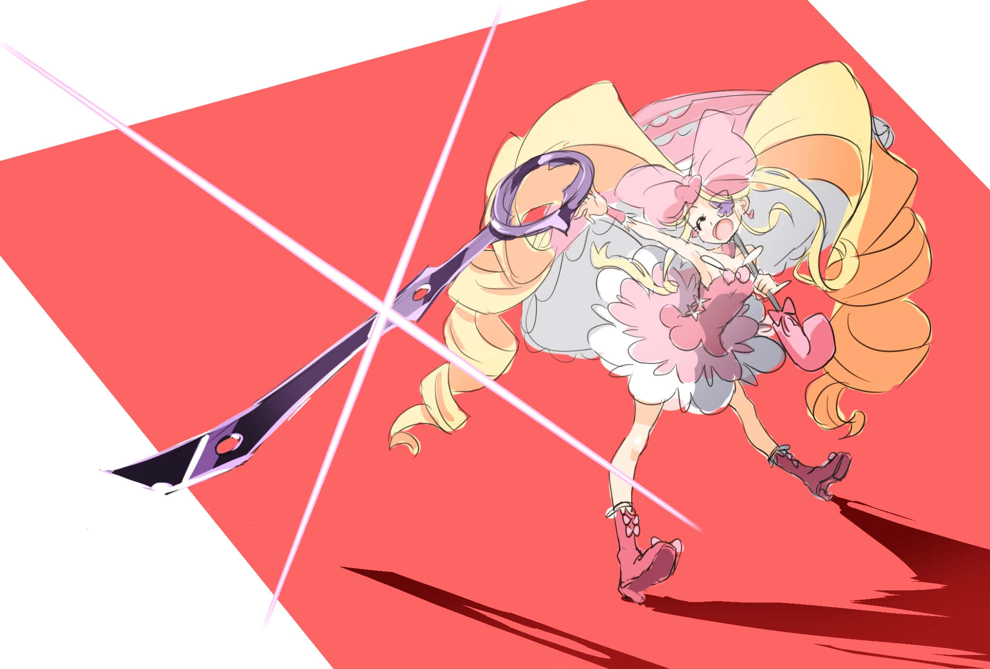 Nui Harime, 2039, giant glowing scissors, Full HD Desktop Wallpaper