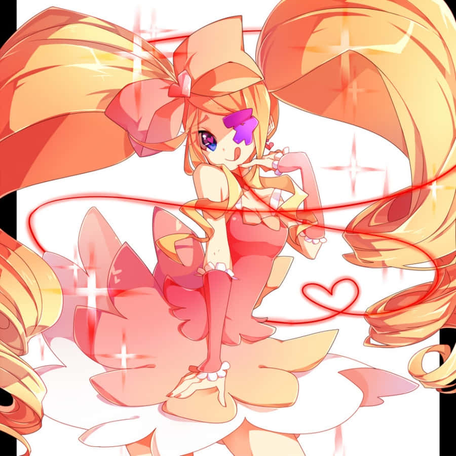 Nui Harime, orange pigtails, large bow, SD Desktop Wallpaper