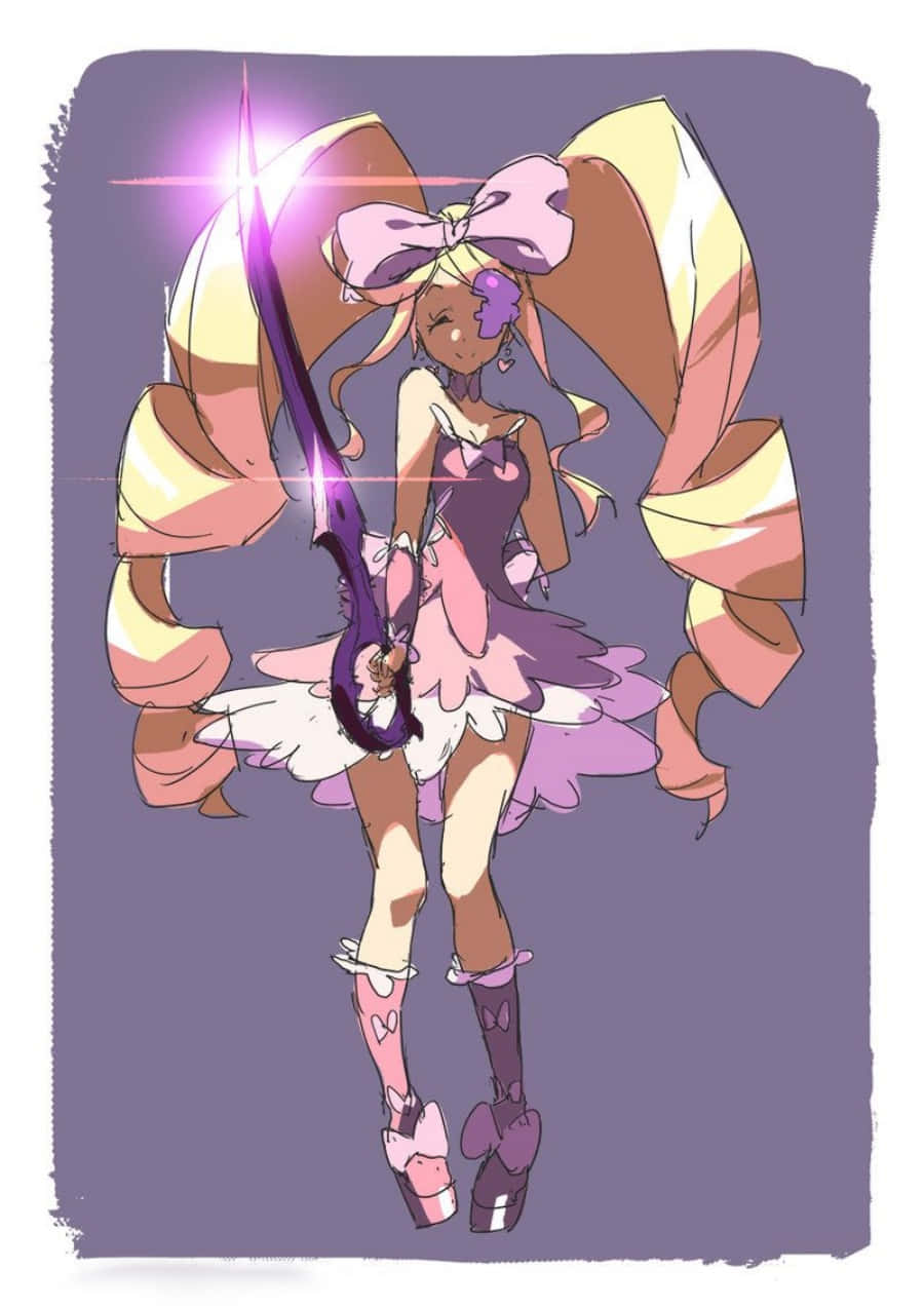 Nui Harime, pink dress, giant bows, SD Phone Wallpaper