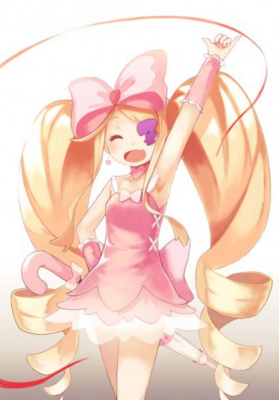 Nui Harime, pink bow, bright pink dress, HD Phone Wallpaper