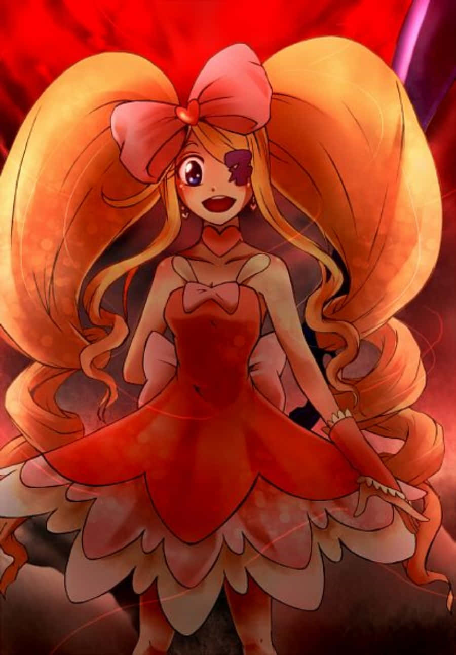 Nui Harime, fiery orange hair, large bow, HD Phone Wallpaper