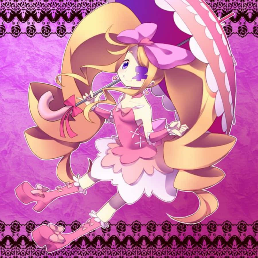 Nui Harime, pink dress, long blonde hair, SD Desktop Wallpaper