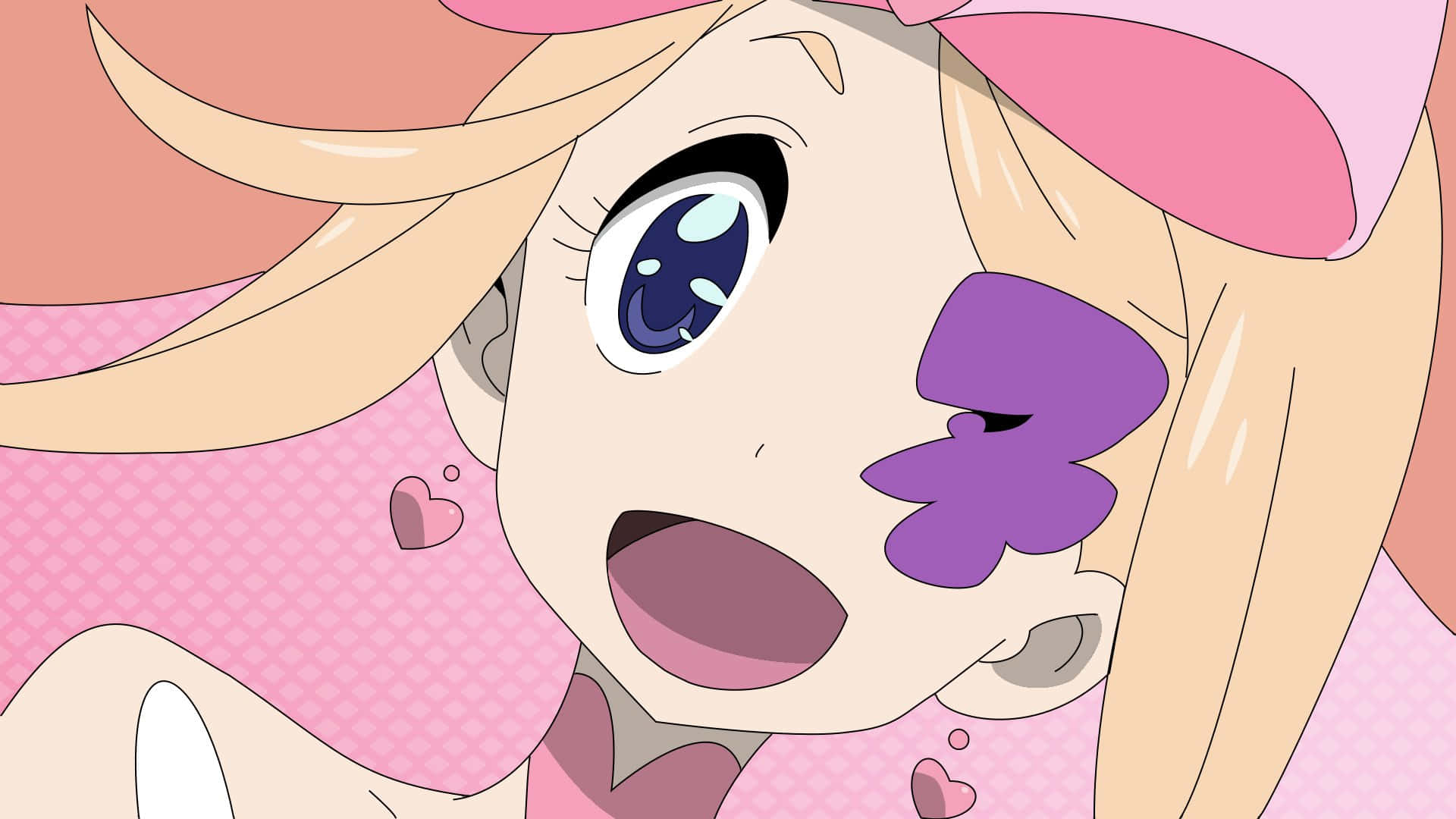 Nui Harime, blonde hair, pink hat, Full HD Desktop Wallpaper