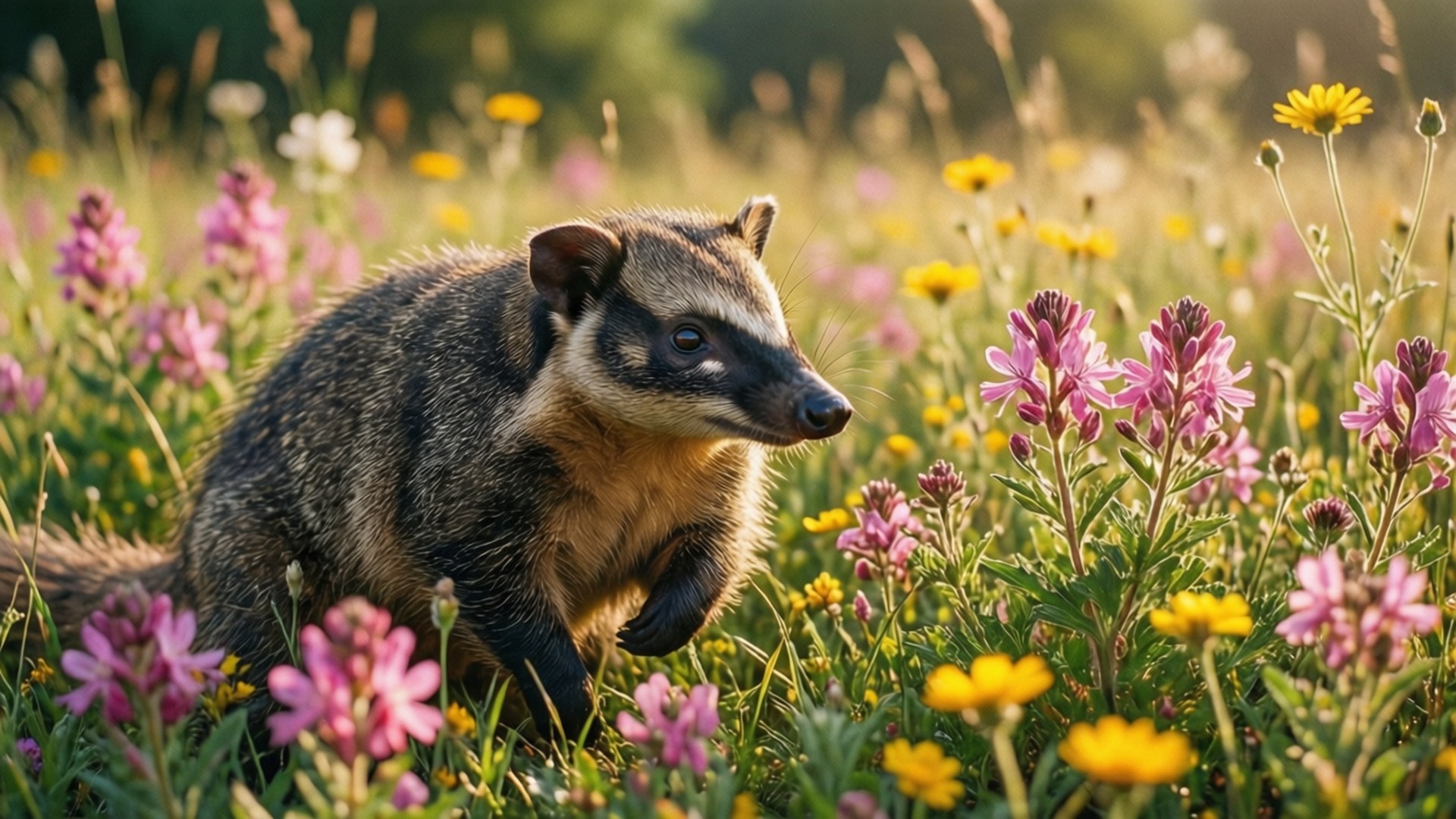 flower meadow, numbat, wildflower meadow, Full HD Desktop Wallpaper