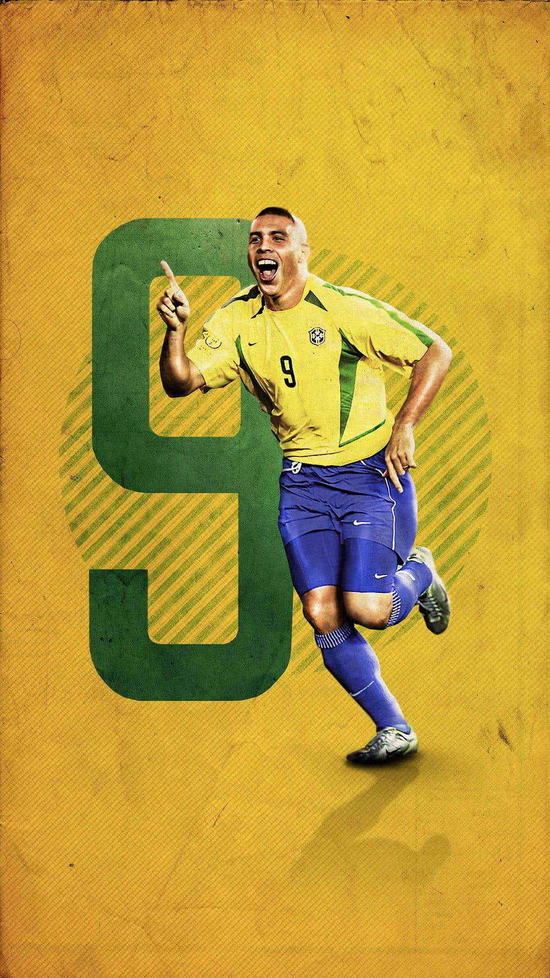 Brazil soccer player, yellow and blue jersey, number 9, Full HD Phone Wallpaper