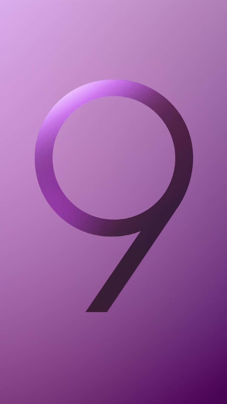 number 9, purple gradient, stylized number nine, HD Phone Wallpaper