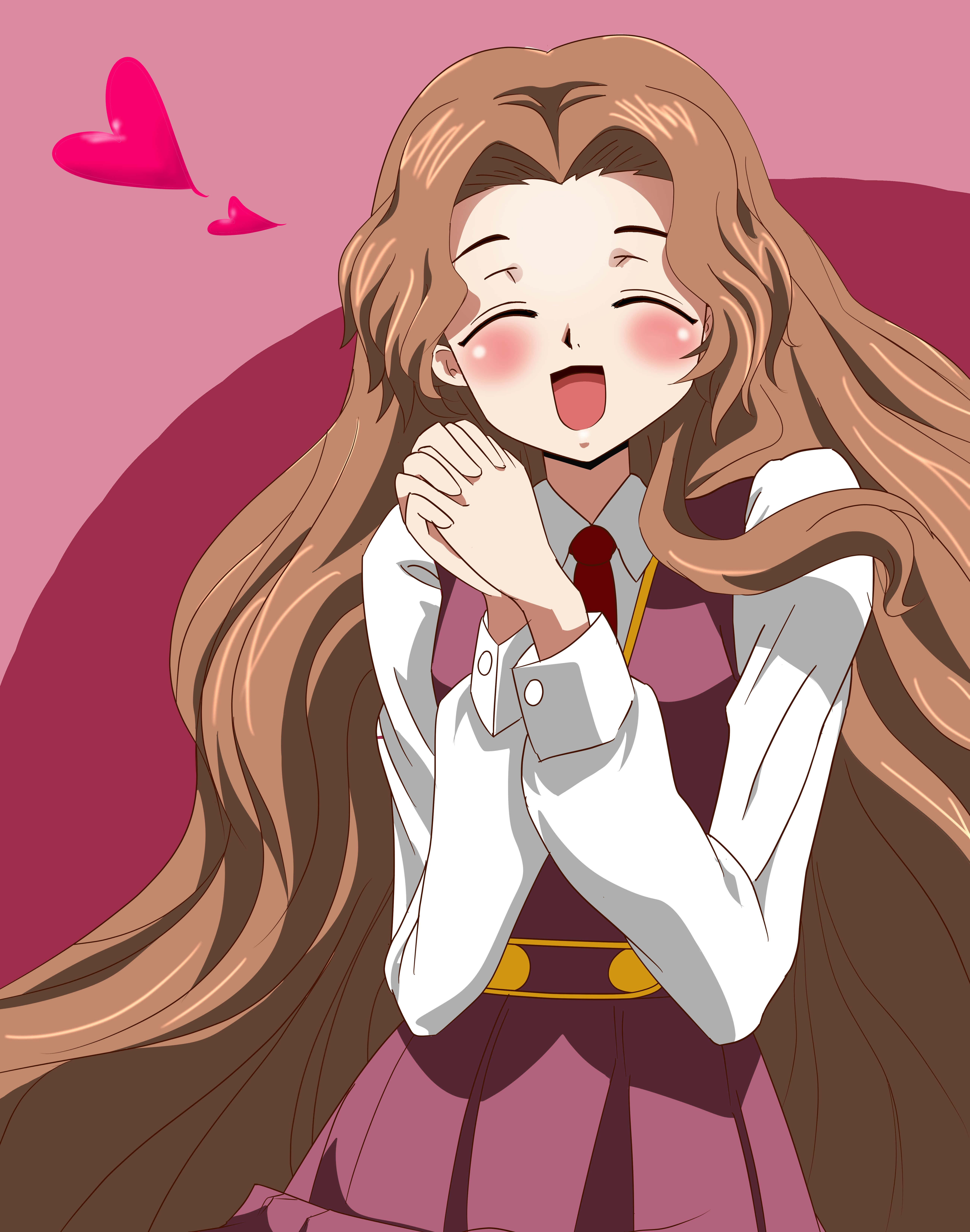 Nunnally Lamperouge, school uniform, long brown hair, 5K Phone Wallpaper