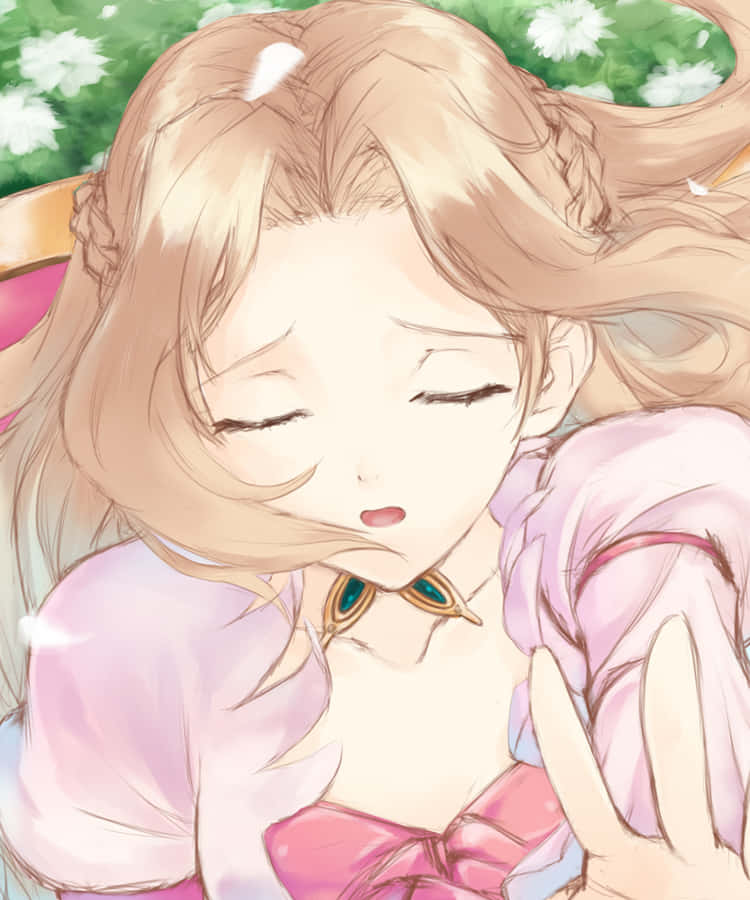 Nunnally Lamperouge, golden hair, closed eyes, SD Phone Wallpaper