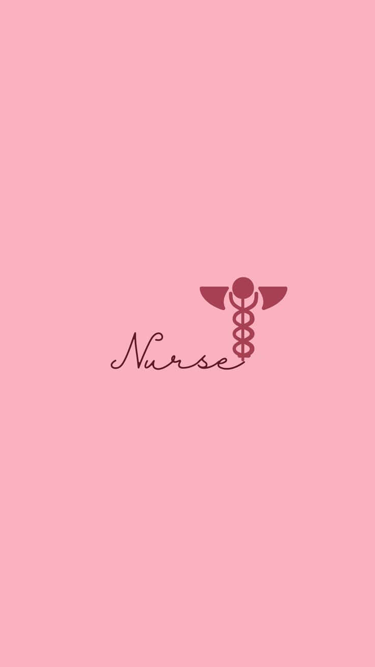 nurse phone, caduceus symbol, cursive nurse text, HD Phone Wallpaper