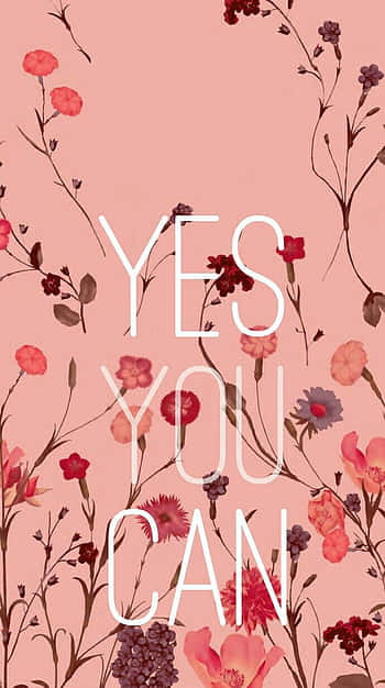 pink floral background, delicate floral vines, bold white text, SD Phone Wallpaper