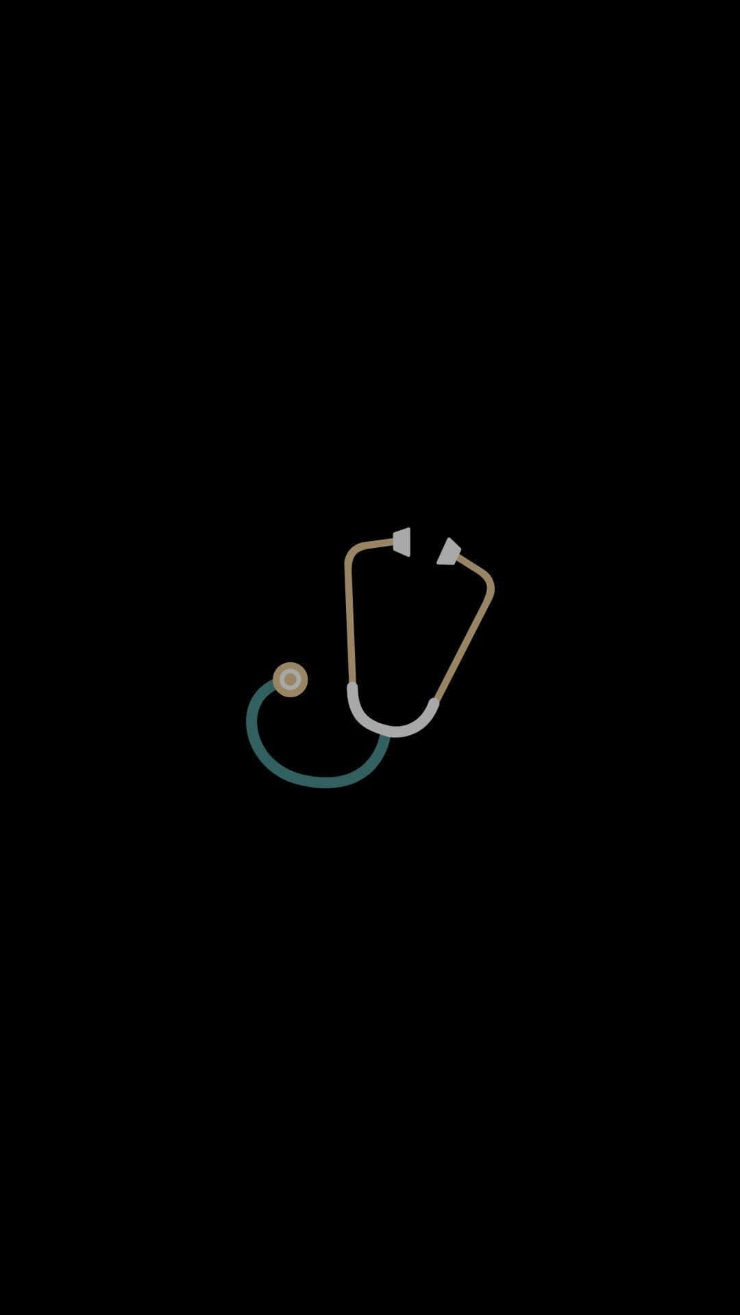 stethoscope, teal, gold, Full HD Phone Wallpaper