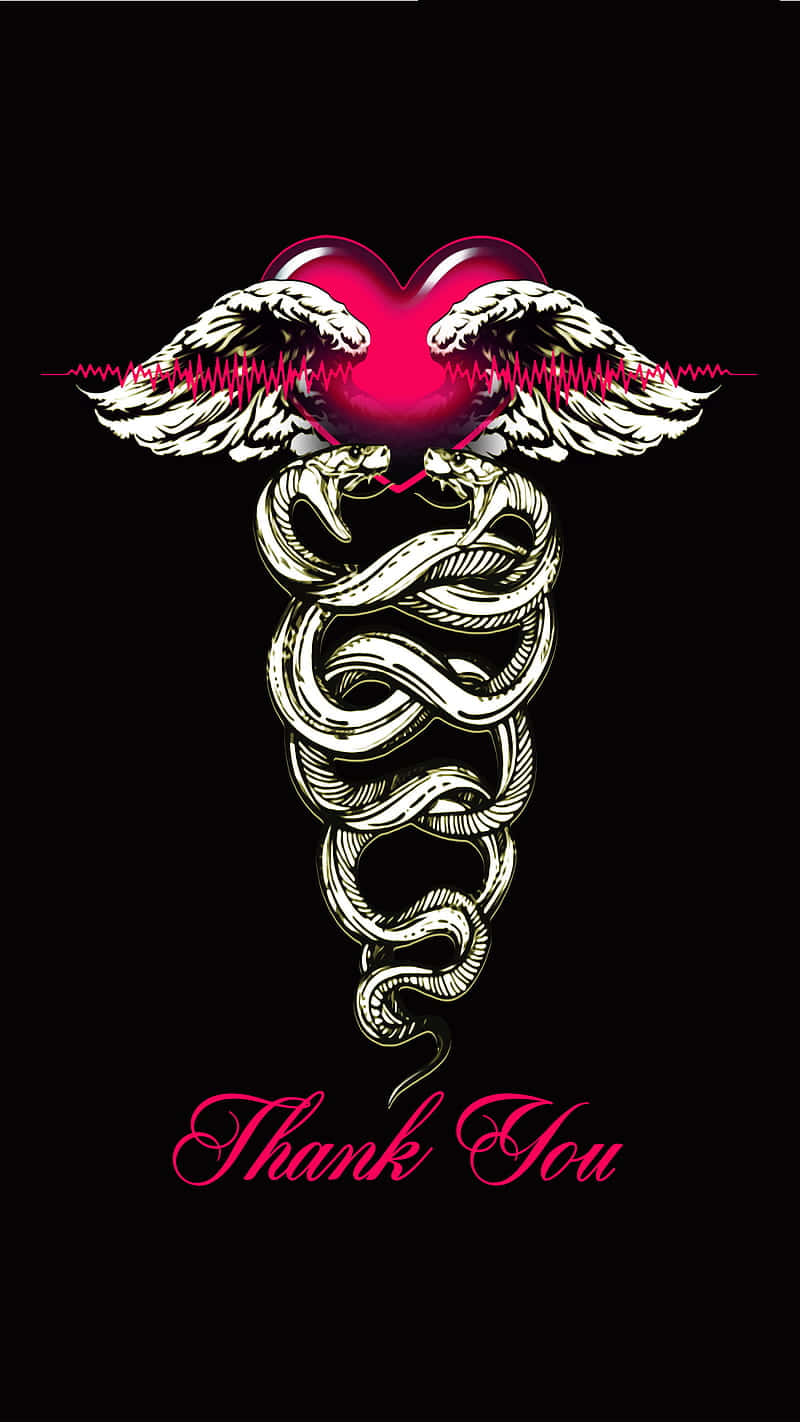 Nurse Phone, caduceus, angel wings, HD Phone Wallpaper