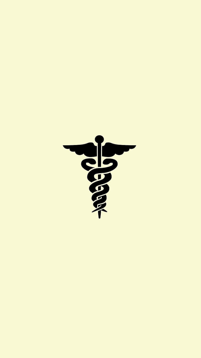 nurse phone, caduceus symbol, black, HD Phone Wallpaper