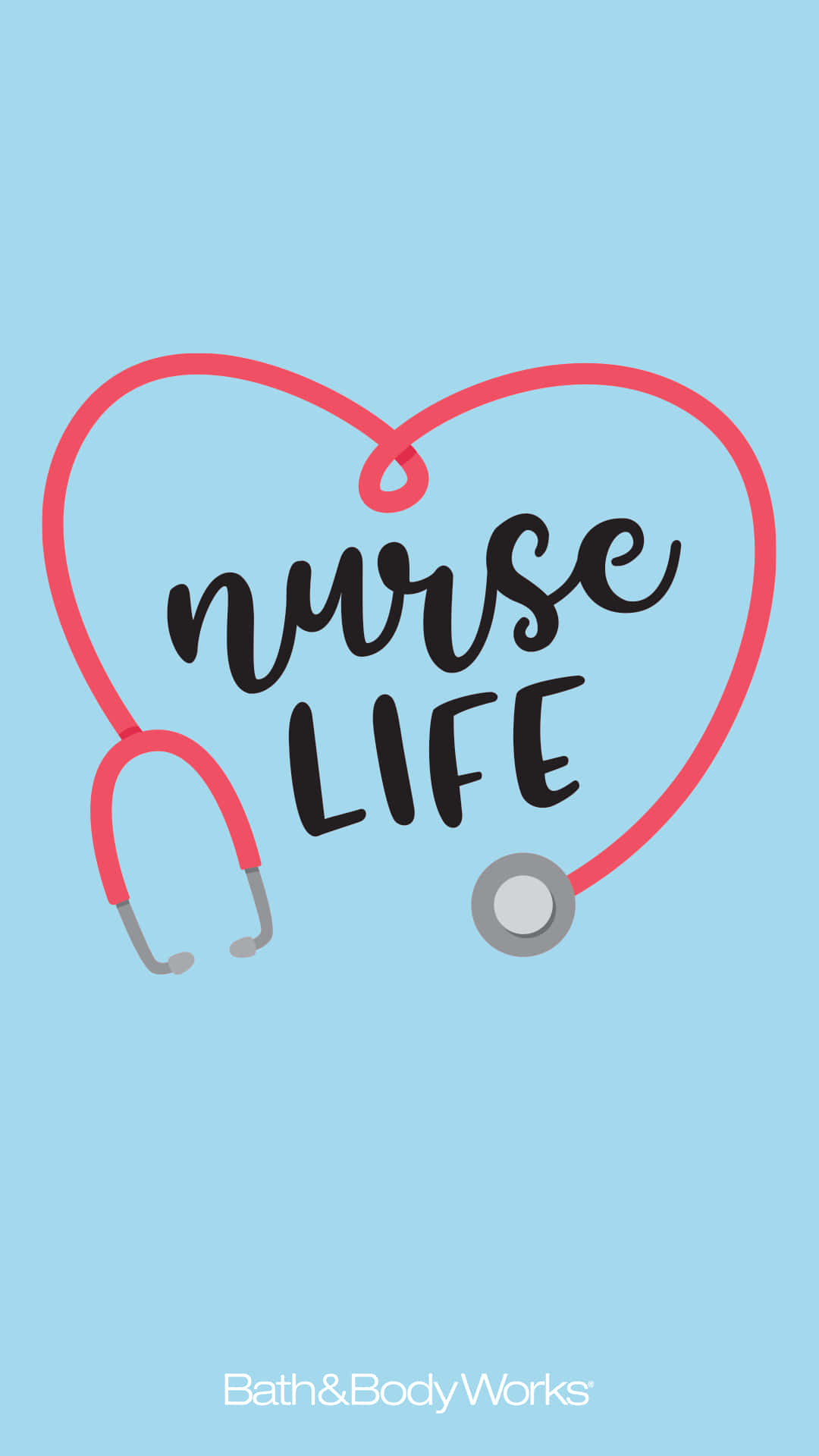 nurse life, pink stethoscope, heart shape, Full HD Phone Wallpaper