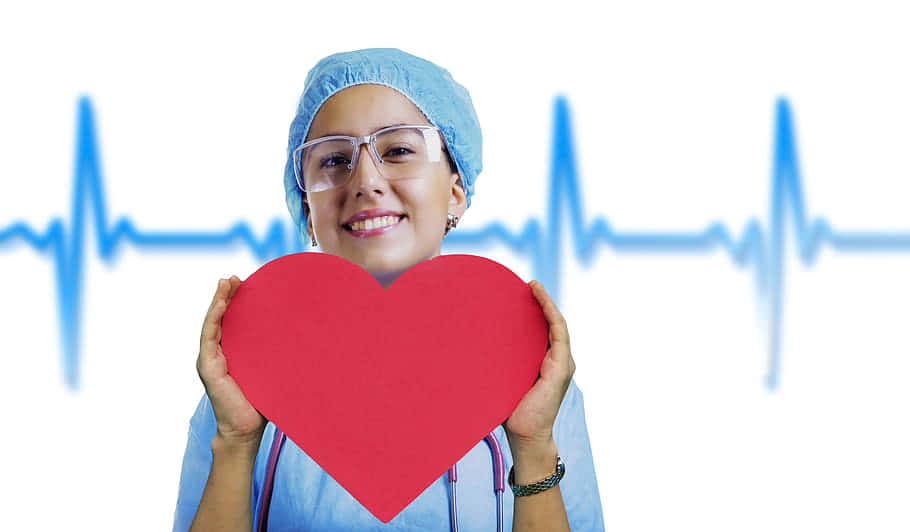 nurse, blue scrubs, blue cap, SD Desktop Wallpaper