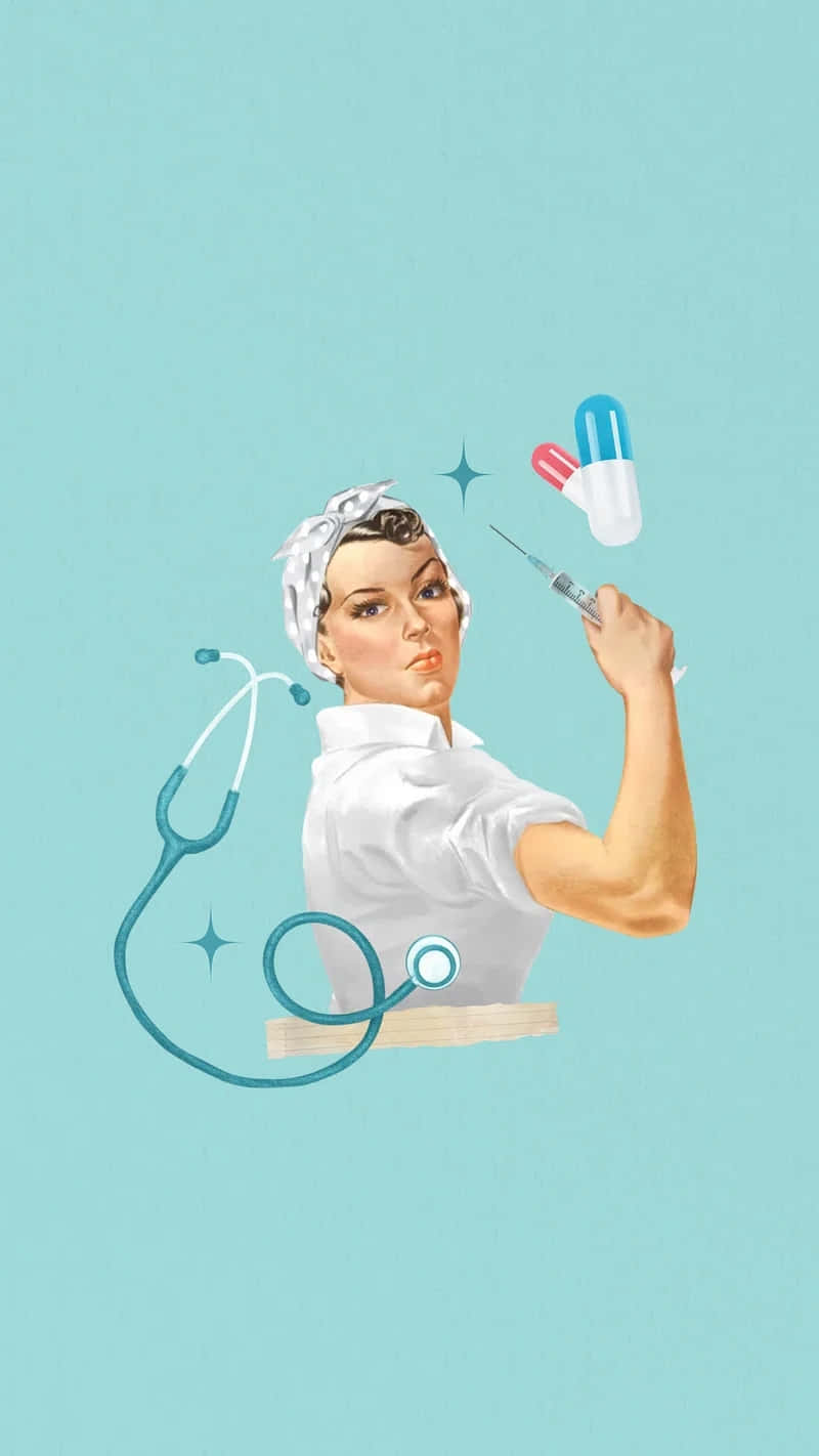 retro nurse, white uniform, headscarf, HD Phone Wallpaper