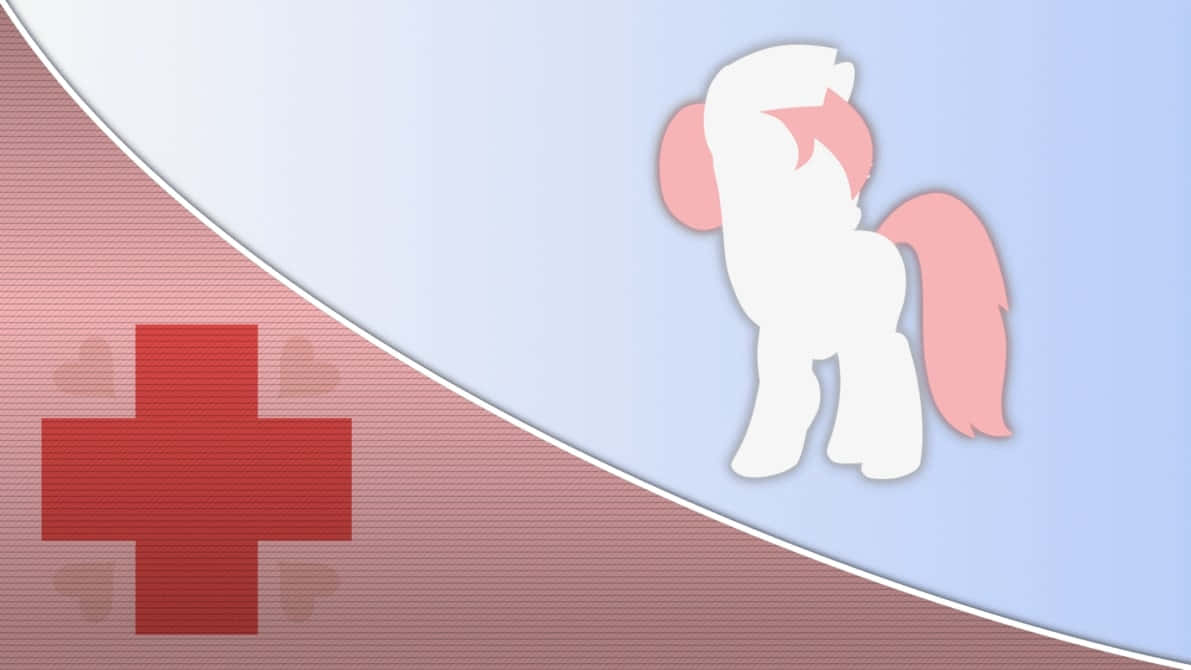 pony, red cross, pink mane, SD Desktop Wallpaper