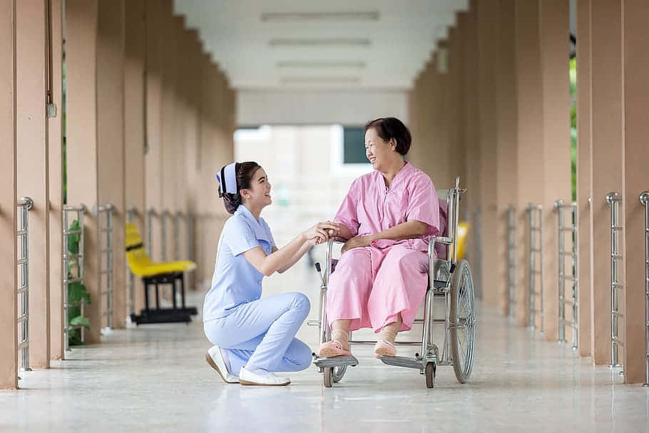 nursing, nurse, elderly patient, SD Desktop Wallpaper