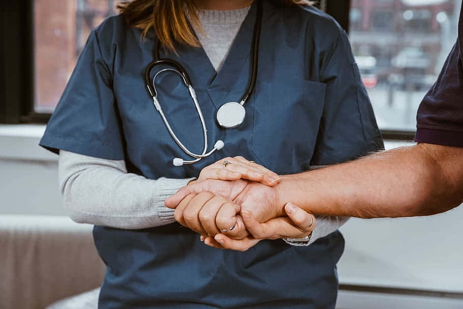 nursing, blue scrubs, patient, SD Desktop Wallpaper