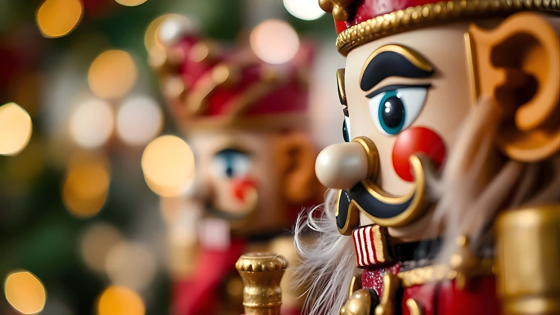 nutcracker, red crown, blue eyes, Full HD Desktop Wallpaper
