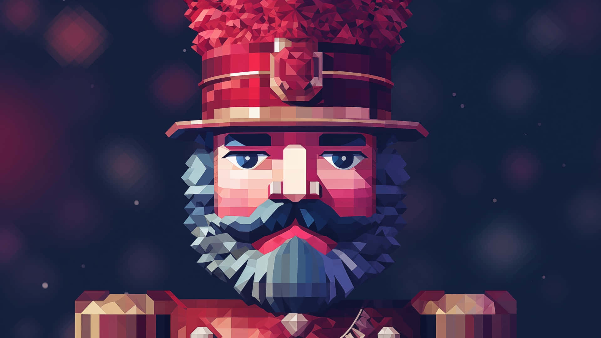 nutcracker soldier, red hat, beard, Full HD Desktop Wallpaper