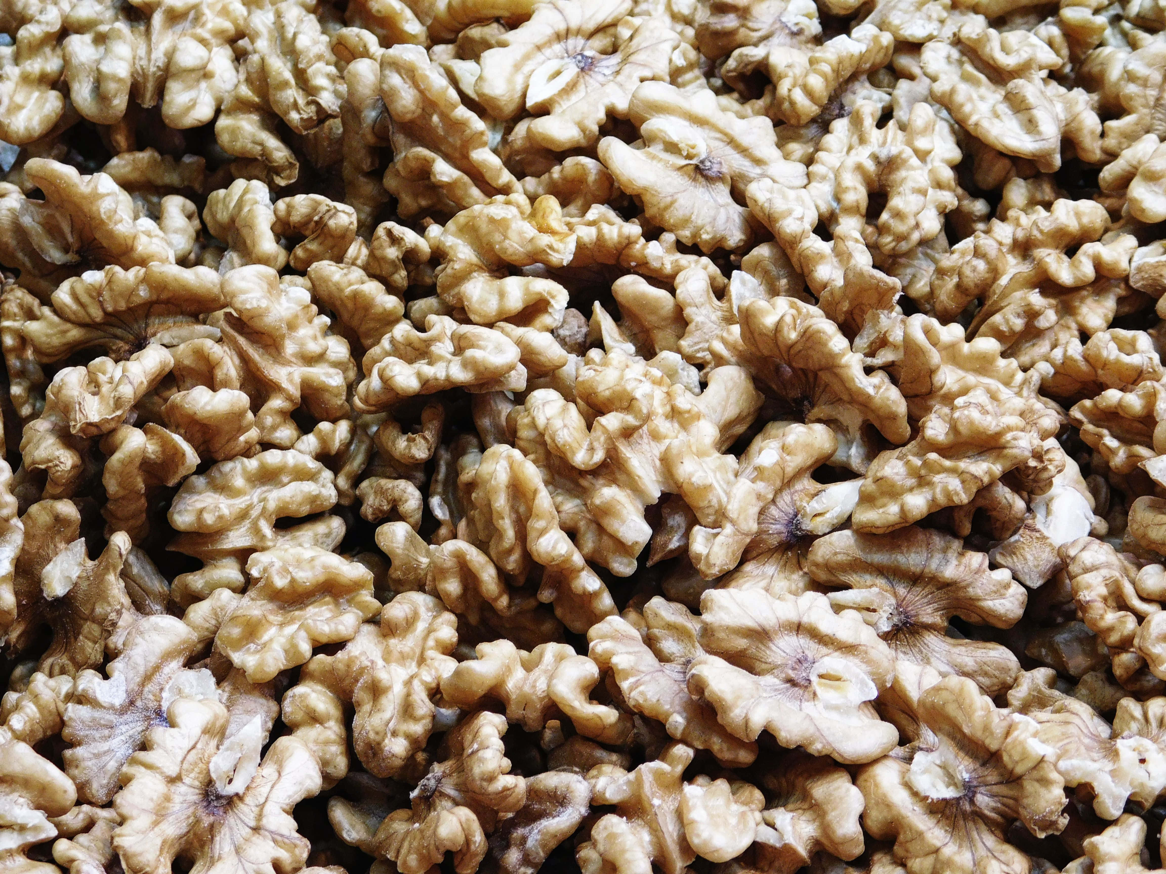 walnuts, shelled, intricate ridged textures, 4K Desktop Wallpaper