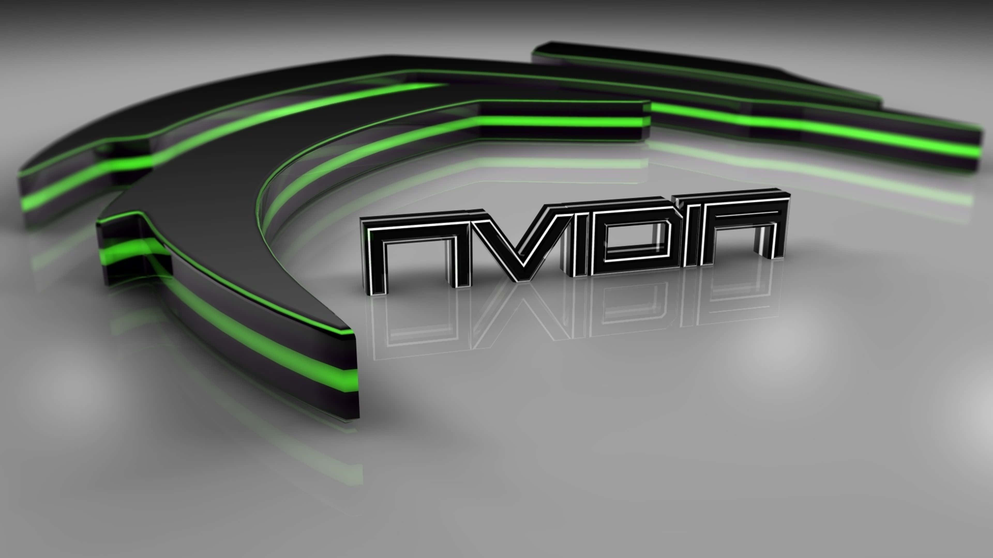 NVIDIA, 4K UHD, glowing green accents, 4K Desktop Wallpaper