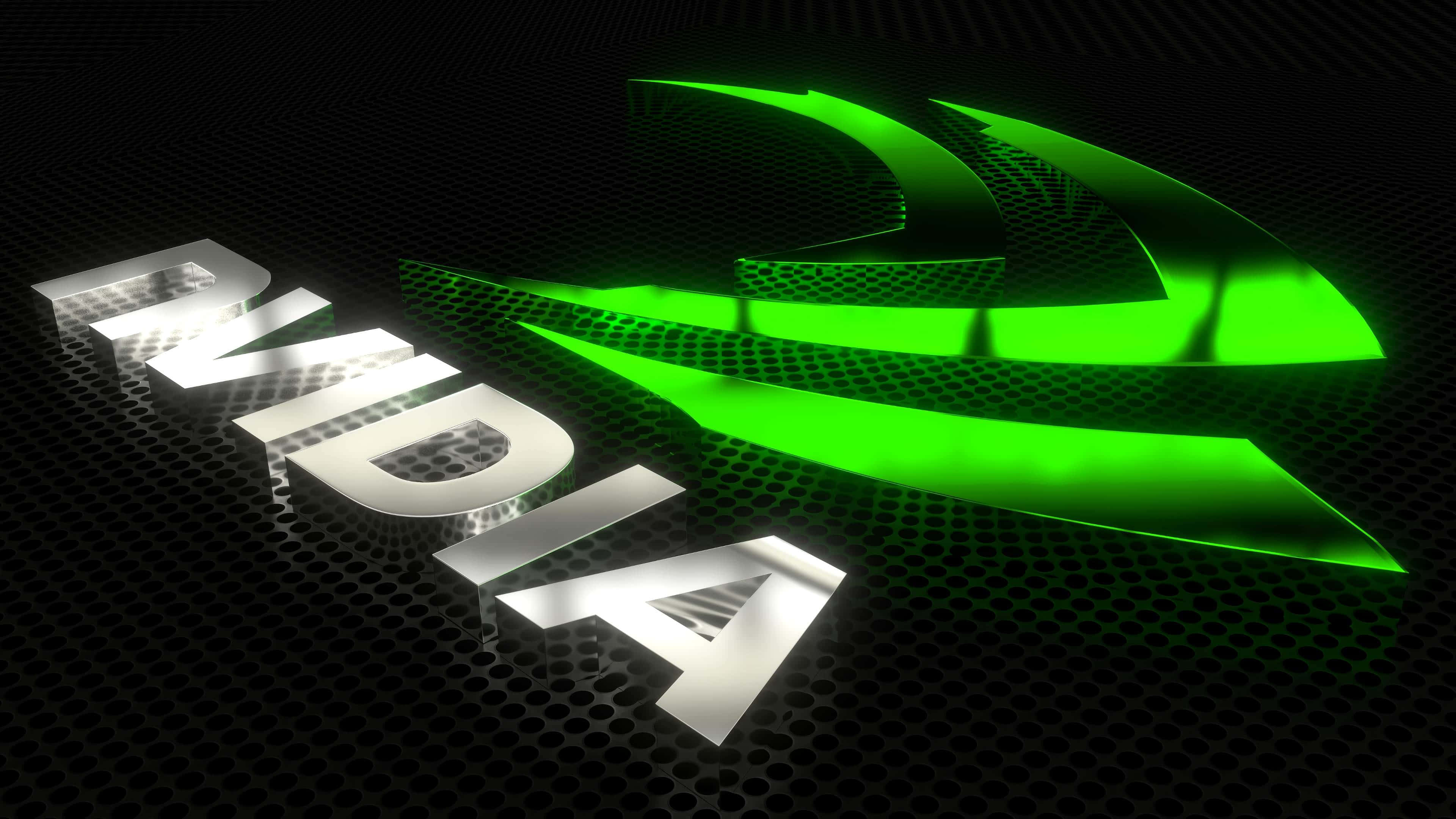 Nvidia, 4K UHD, glowing green arrow, 4K Desktop Wallpaper