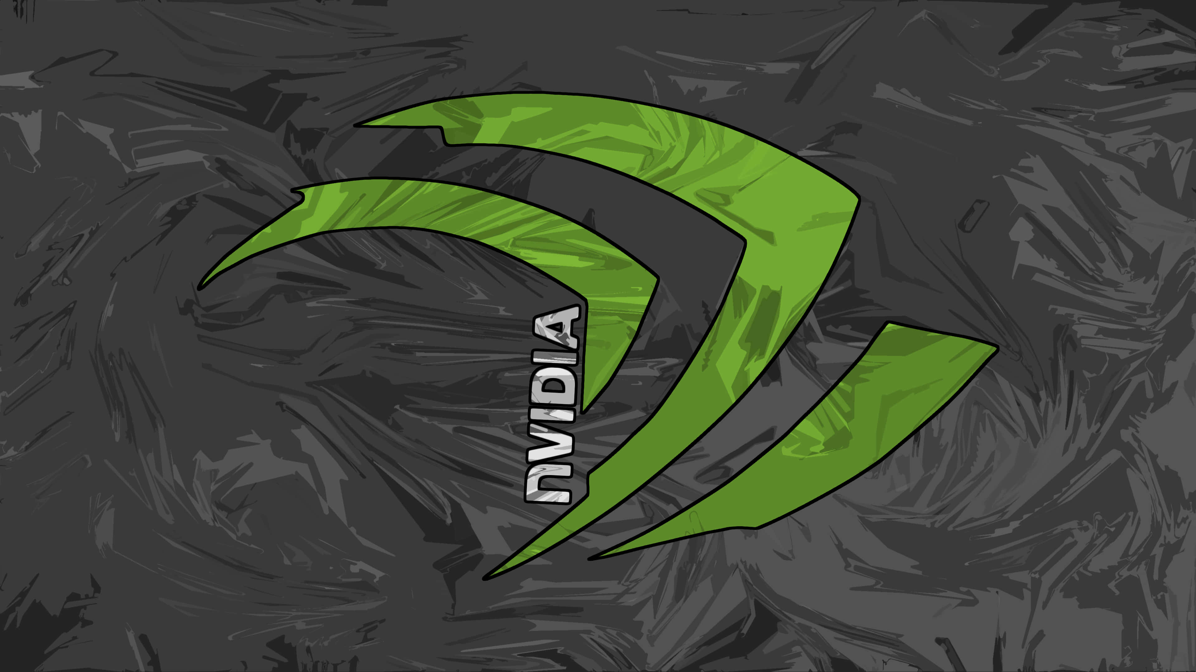 Nvidia, 4K UHD, vibrant green, 4K Desktop Wallpaper