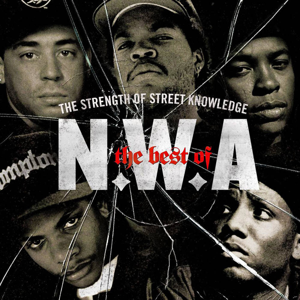 N.W.A, The Strength of Street Knowledge, cracked glass effect, SD Desktop Wallpaper