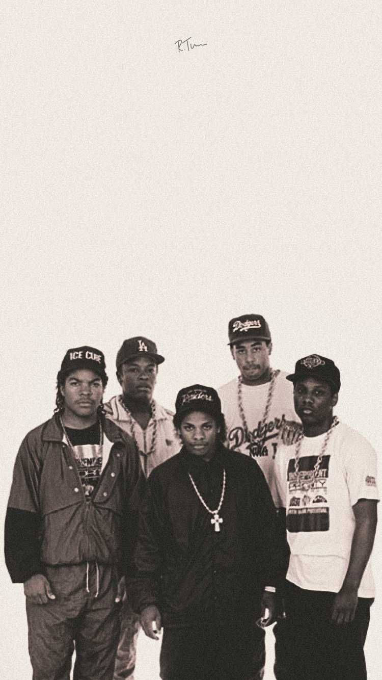 N.W.A., 90s hip hop, vintage portrait, HD Phone Wallpaper