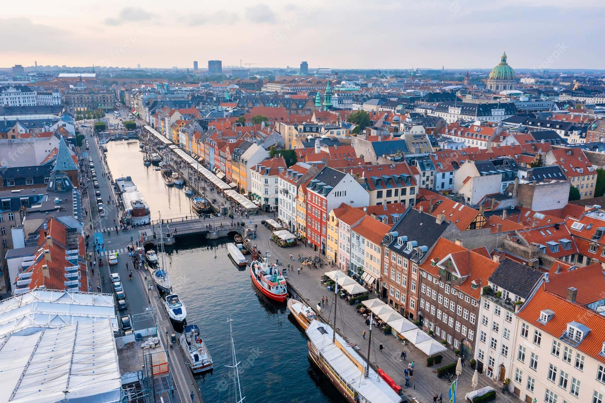 Nyhavn, canal, colorful historic buildings, Full HD Desktop Wallpaper