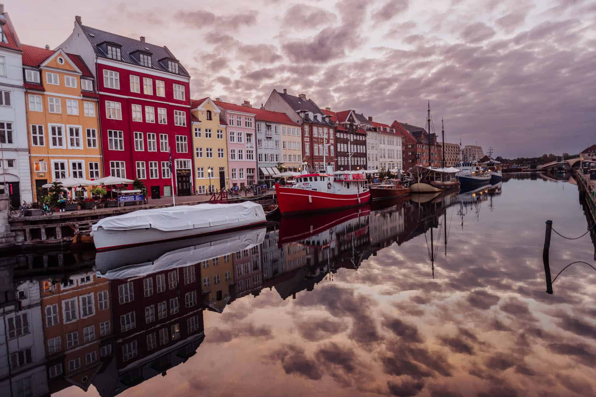 Nyhavn, port waterfront, calm canal, Full HD Desktop Wallpaper