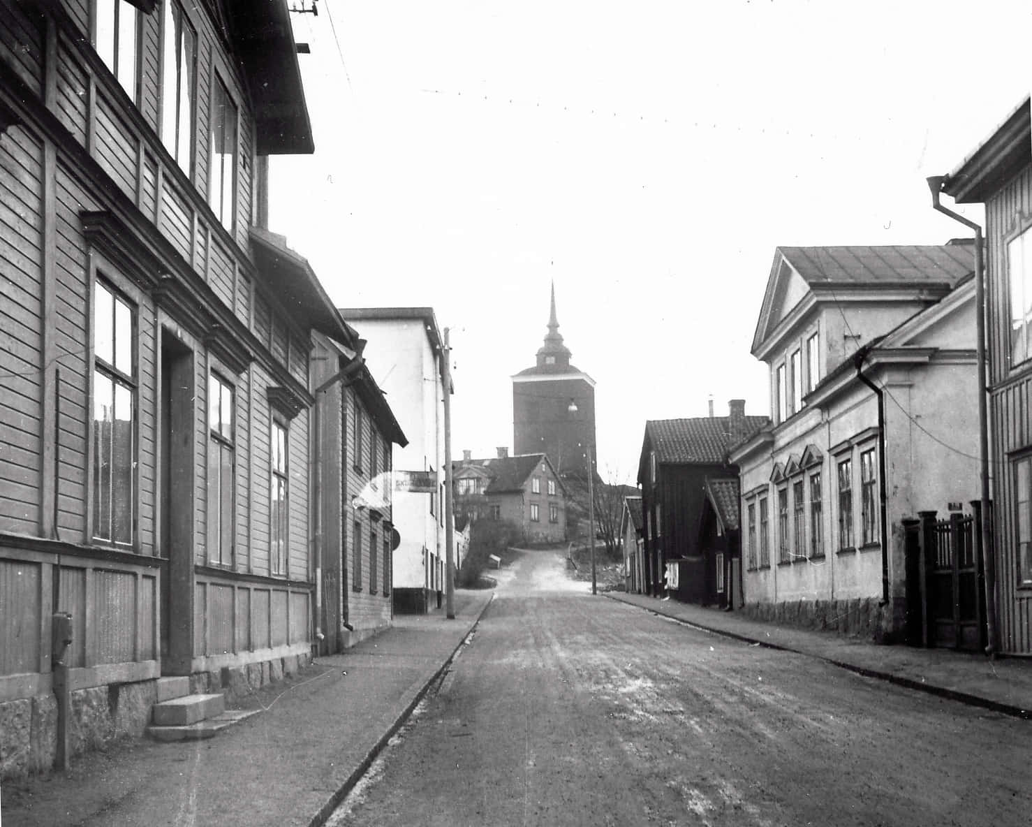 Nyköping, vintage street, wooden houses, HD Desktop Wallpaper