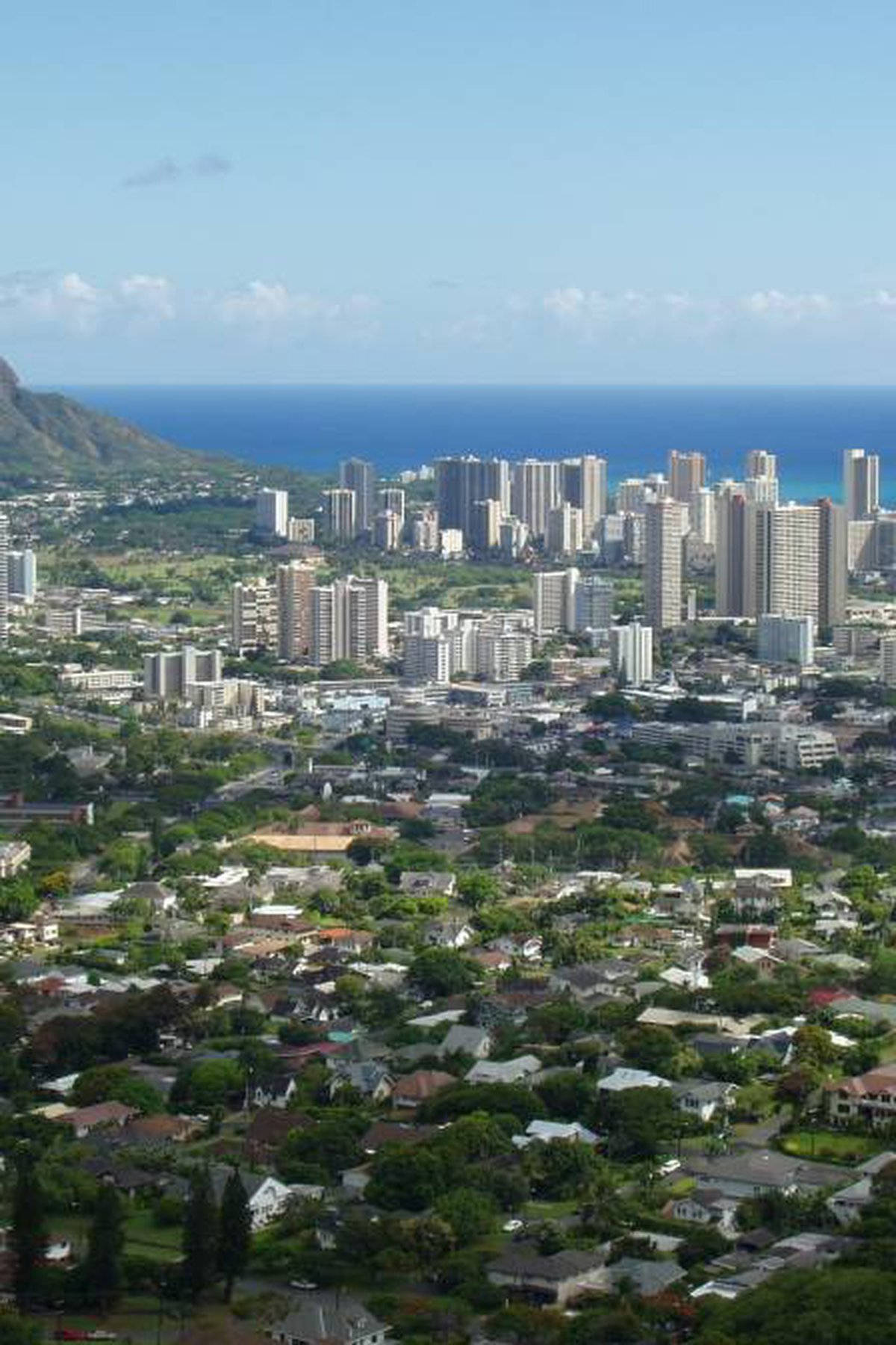 Oahu, coastal city, high-rise buildings, HD Phone Wallpaper