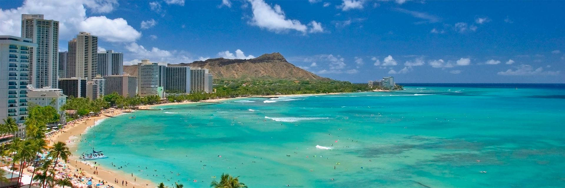 Oahu, turquoise waters, sandy shores, Full HD Desktop Wallpaper