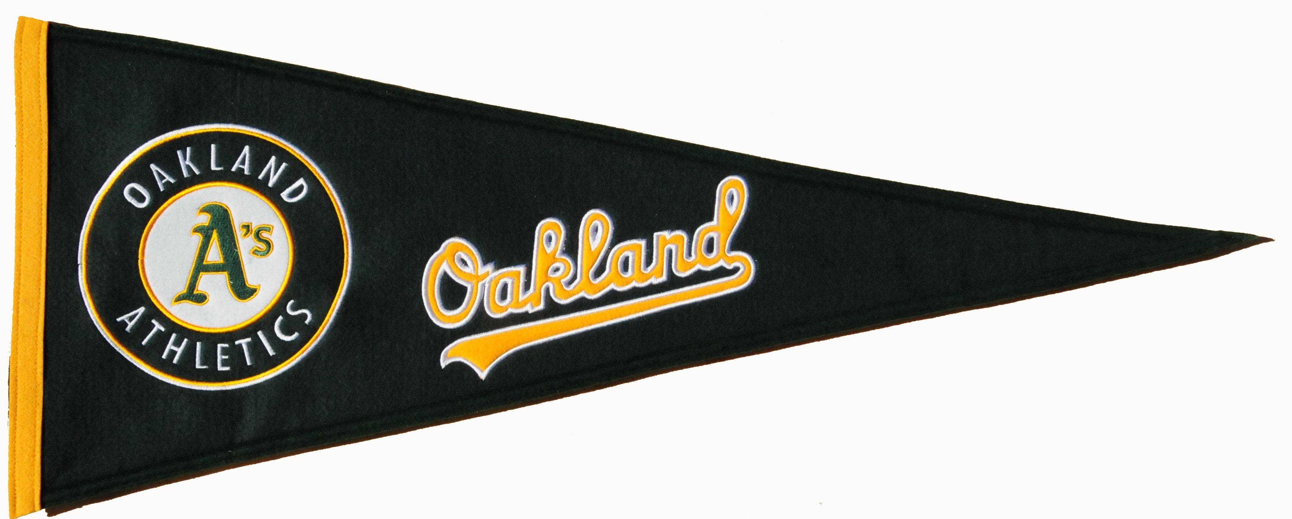 Oakland Athletics, green banner, black pennant, 4K Desktop Wallpaper
