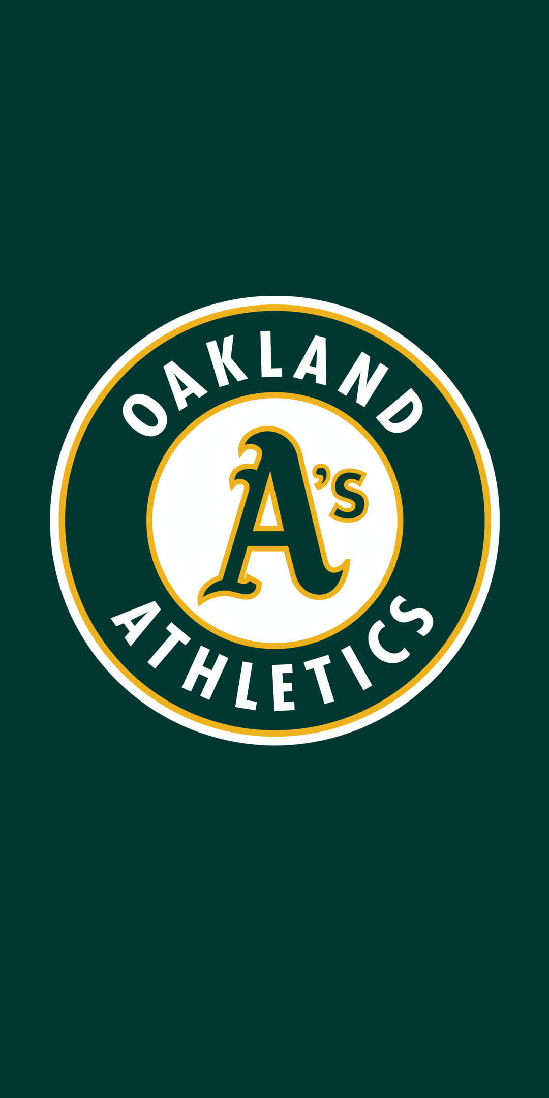 Oakland Athletics, dark green, white trim, Full HD Phone Wallpaper
