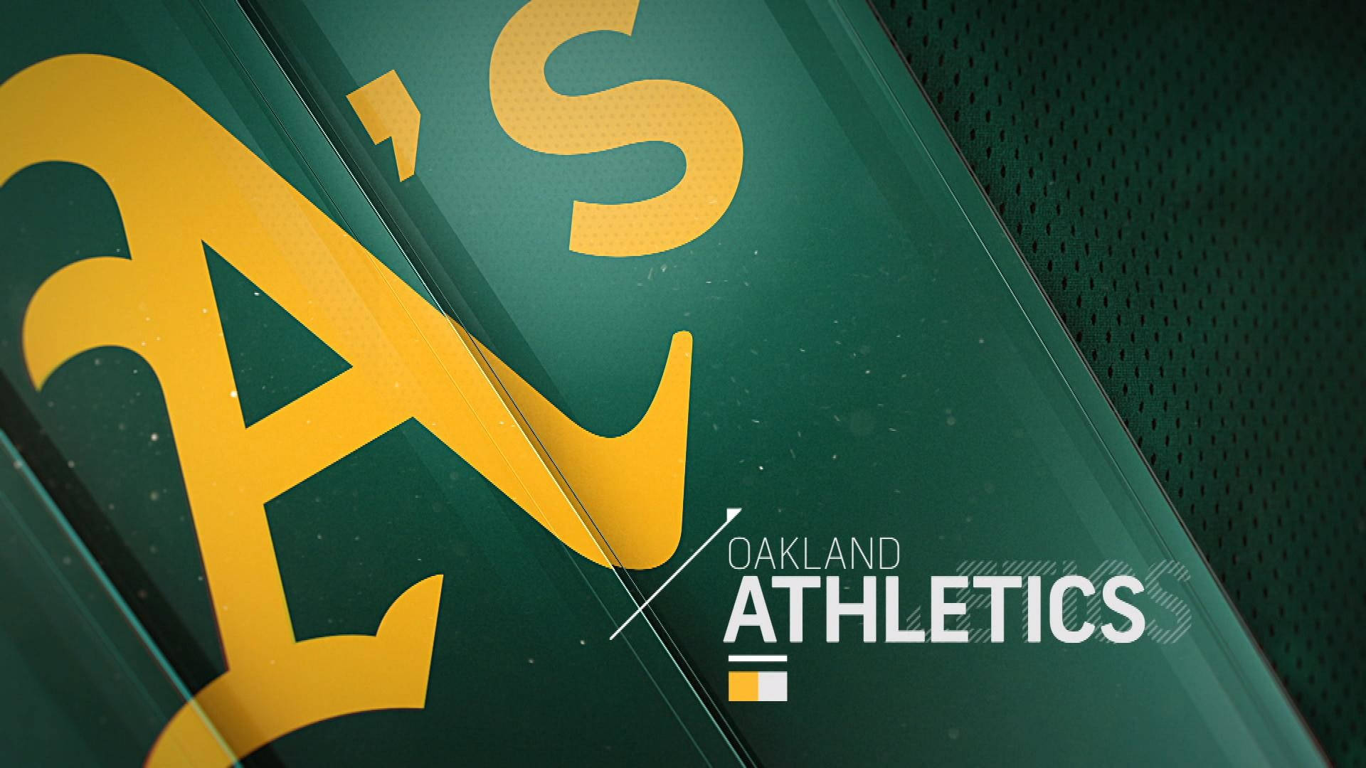 Oakland Athletics, green logo, yellow logo, Full HD Desktop Wallpaper