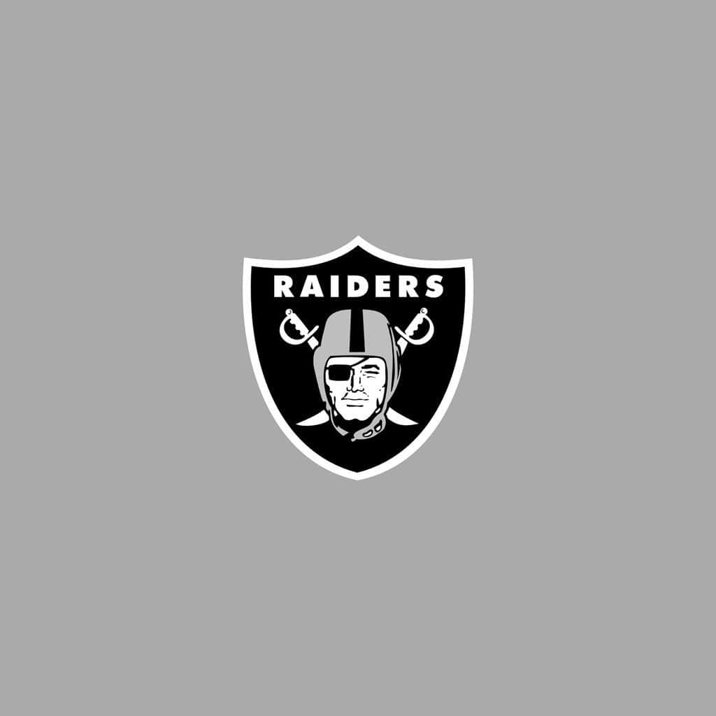 Oakland Raiders, black and white, logo, SD Desktop Wallpaper