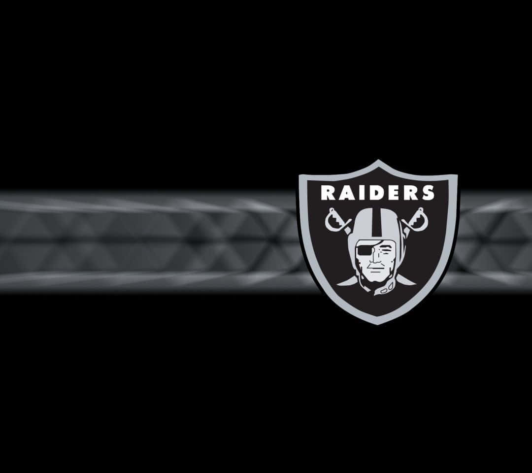 Oakland Raiders logo, black, silver, SD Desktop Wallpaper