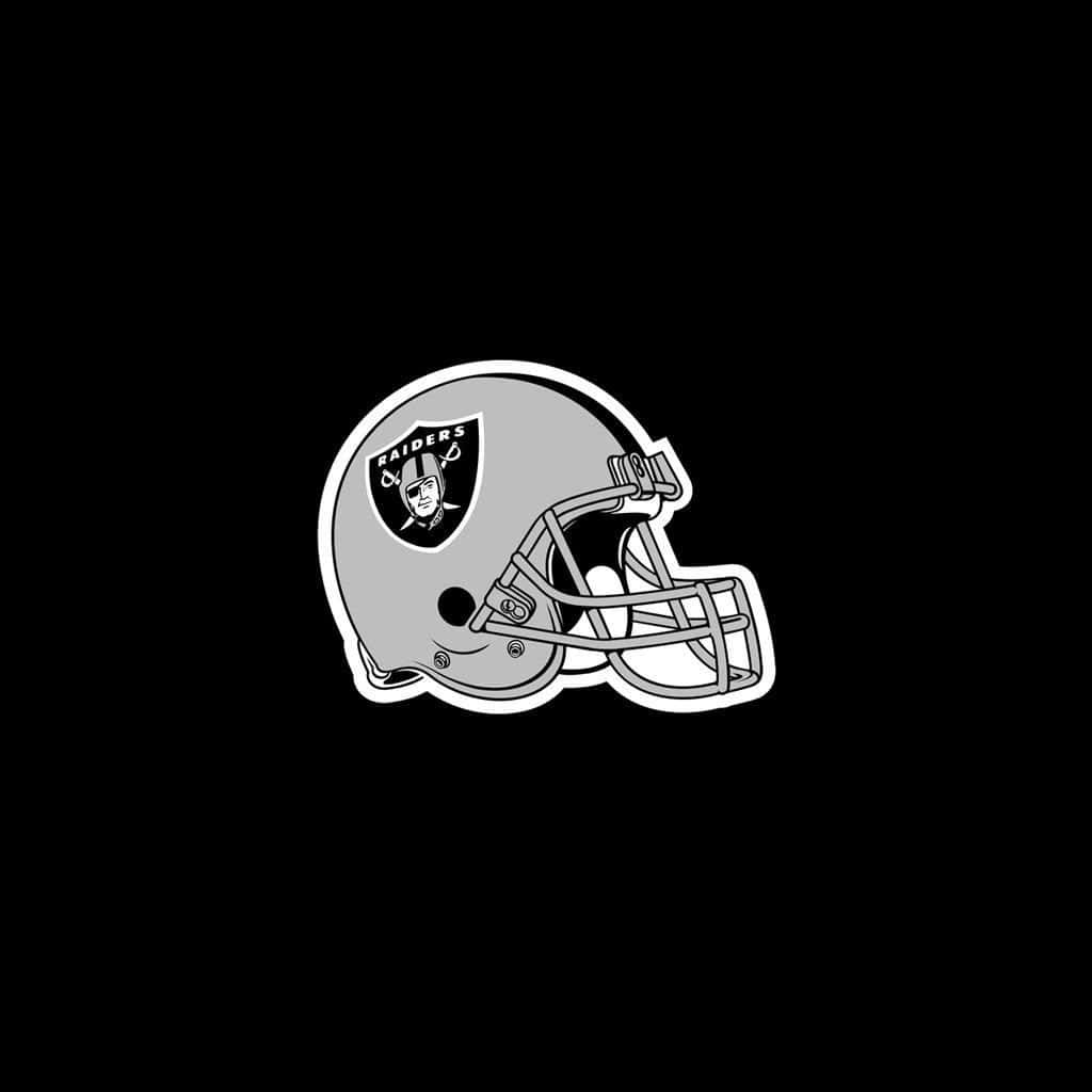Oakland Raiders, silver, black and white logo, SD Desktop Wallpaper