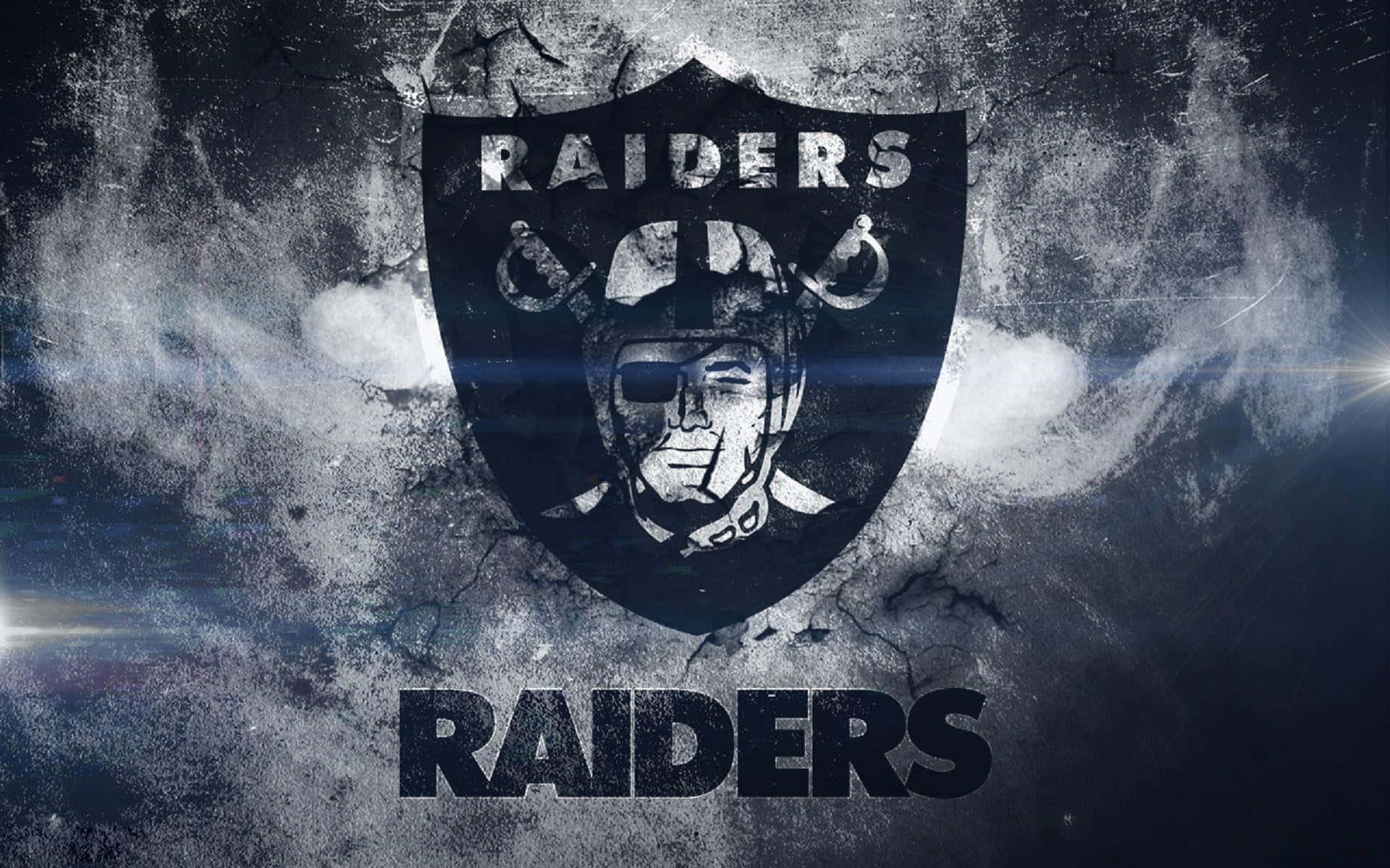 Oakland Raiders Logo, helmeted face, crossed swords, Full HD Desktop Wallpaper